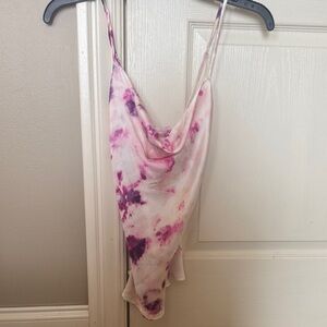 Bardot Tie-Dye Pink and Purple Women's Top